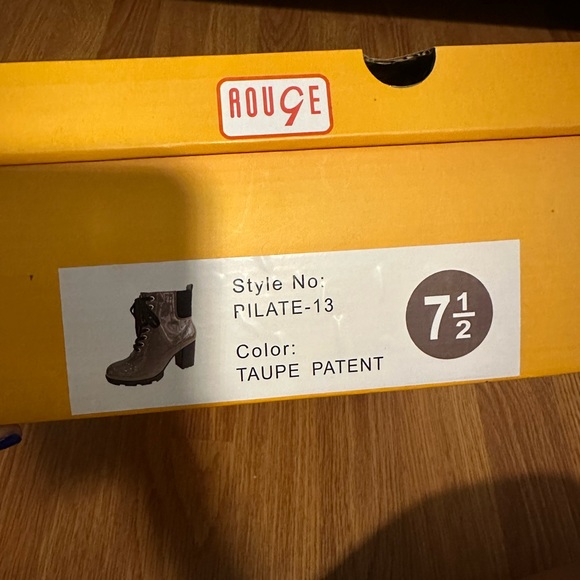 Taupe Tie Booties - Picture 5 of 7